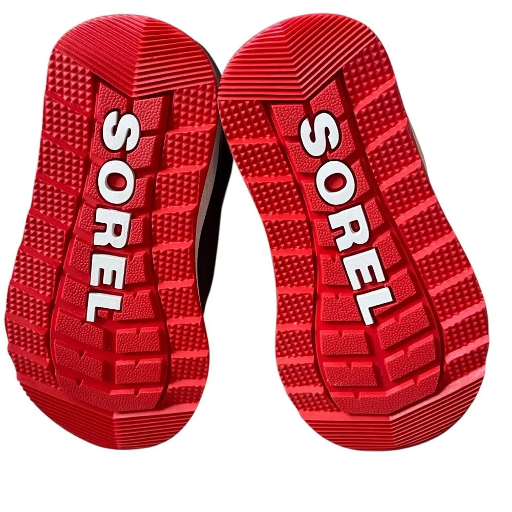 Sorel Toddler Whitney ll Strap Waterproof Boots Jet Poppy Red Size 5 NWT‎